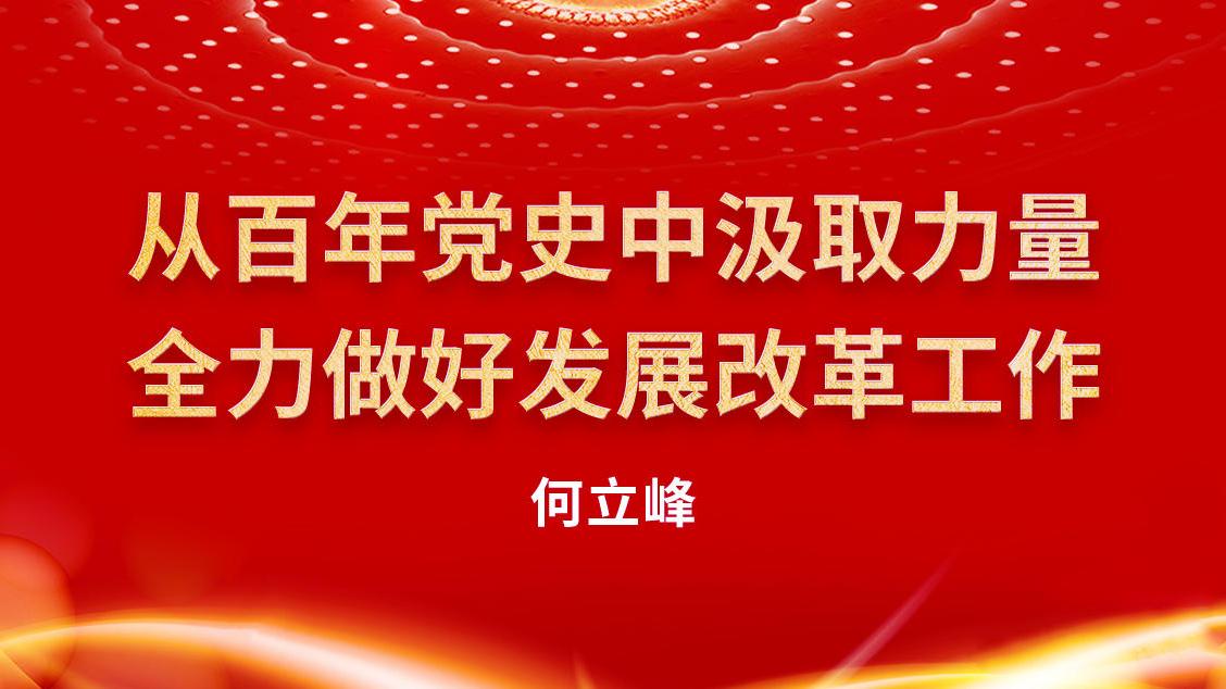 从百年党史中汲取力量  全力做好发展改革工作